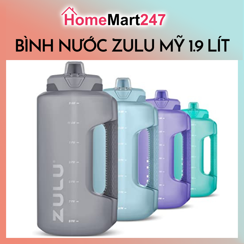 Bình nước chia vạch zulu 1.9 lít - chính hãng mỹ
