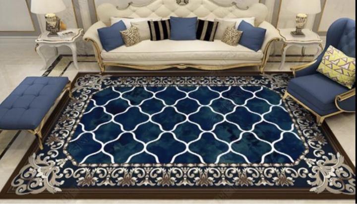 Thảm trải sàn bali màu xanh cổ điển 1m6x2m3