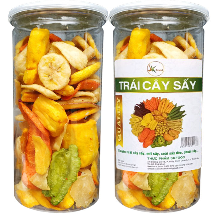 [HCM][COMBO 2 HŨ] Trái Cây Sấy Khô Nguyên Miếng Hàng Xuất Khẩu Thương Hiệu SK FOOD - Hũ 250G (Đồ Ăn Vặt Siêu Hot)