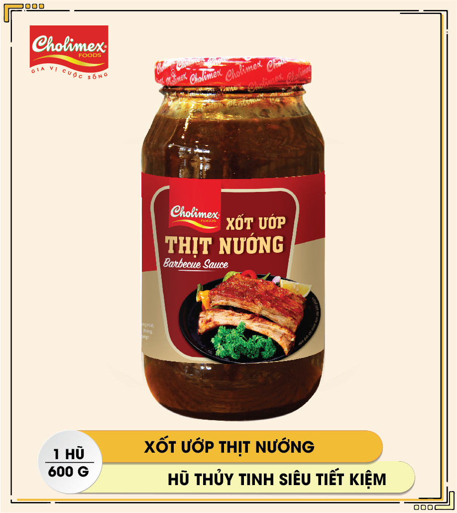 Xốt ướp thịt nướng Cholimex hũ thuỷ tinh 600g