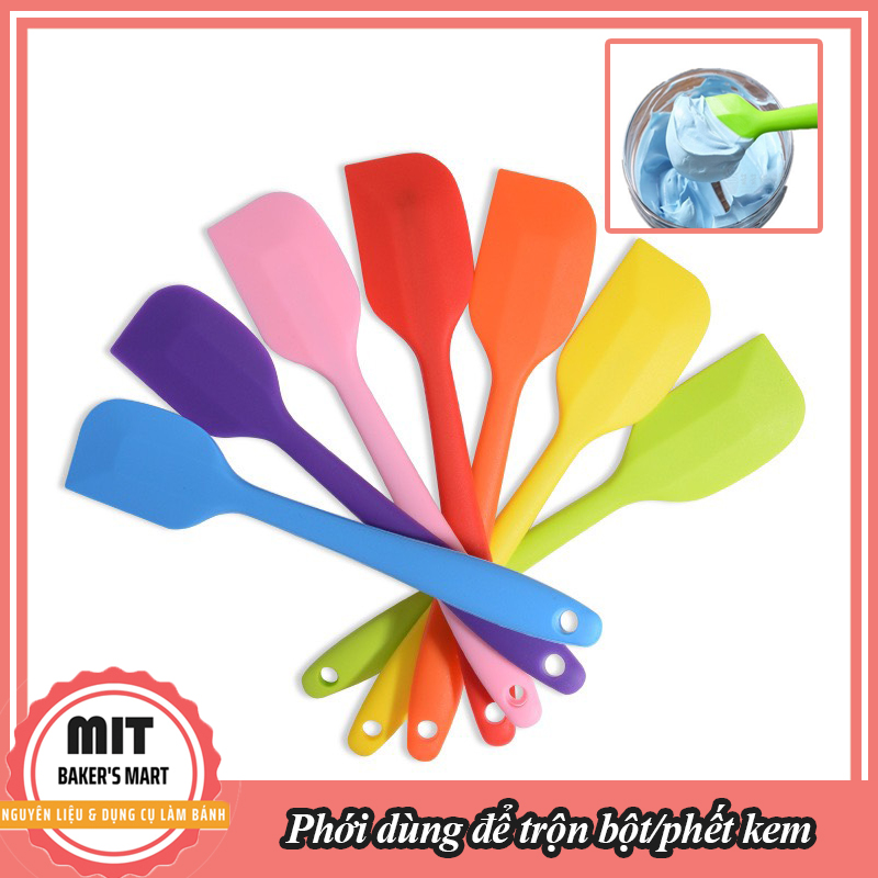 Phới Dẹt Silicon Trộn Bột, Vét Bột, Đánh Bột, Phết Kem - Phới Làm Bánh Chịu Nhiệt