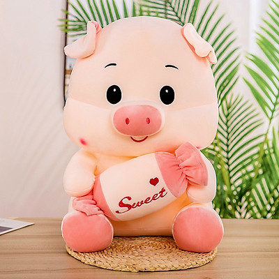 Gấu bông Heo bông ôm kẹo