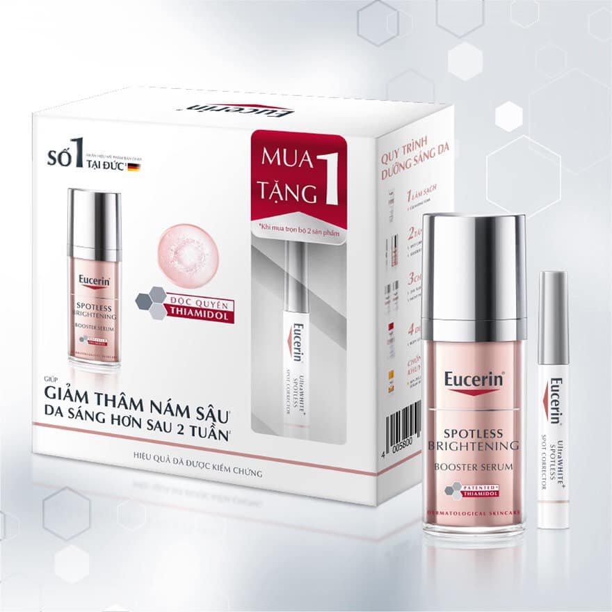 [GIẢM 20K ĐƠN 399K] Tinh Chất Giảm Thâm Nám Eucerin Spotless Brightening Booster Serum 30m Tặng Bút Chấm Giảm Thâm Nám Eucerin Corrector 5ml