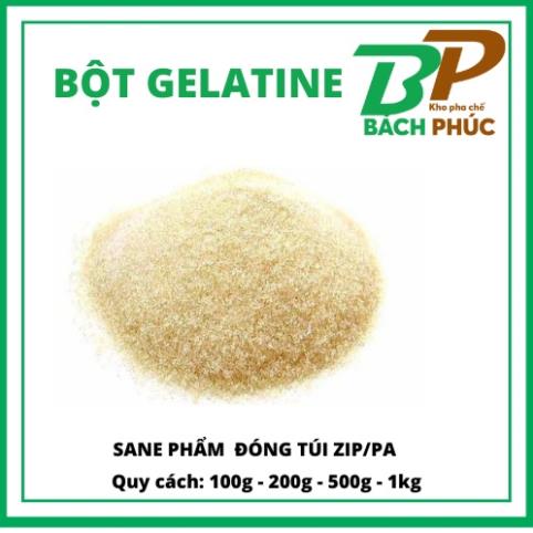Bột gelatine - nguyên liệu làm bánh - nguyên liệu pha chế - kho pha chế đà nẵng