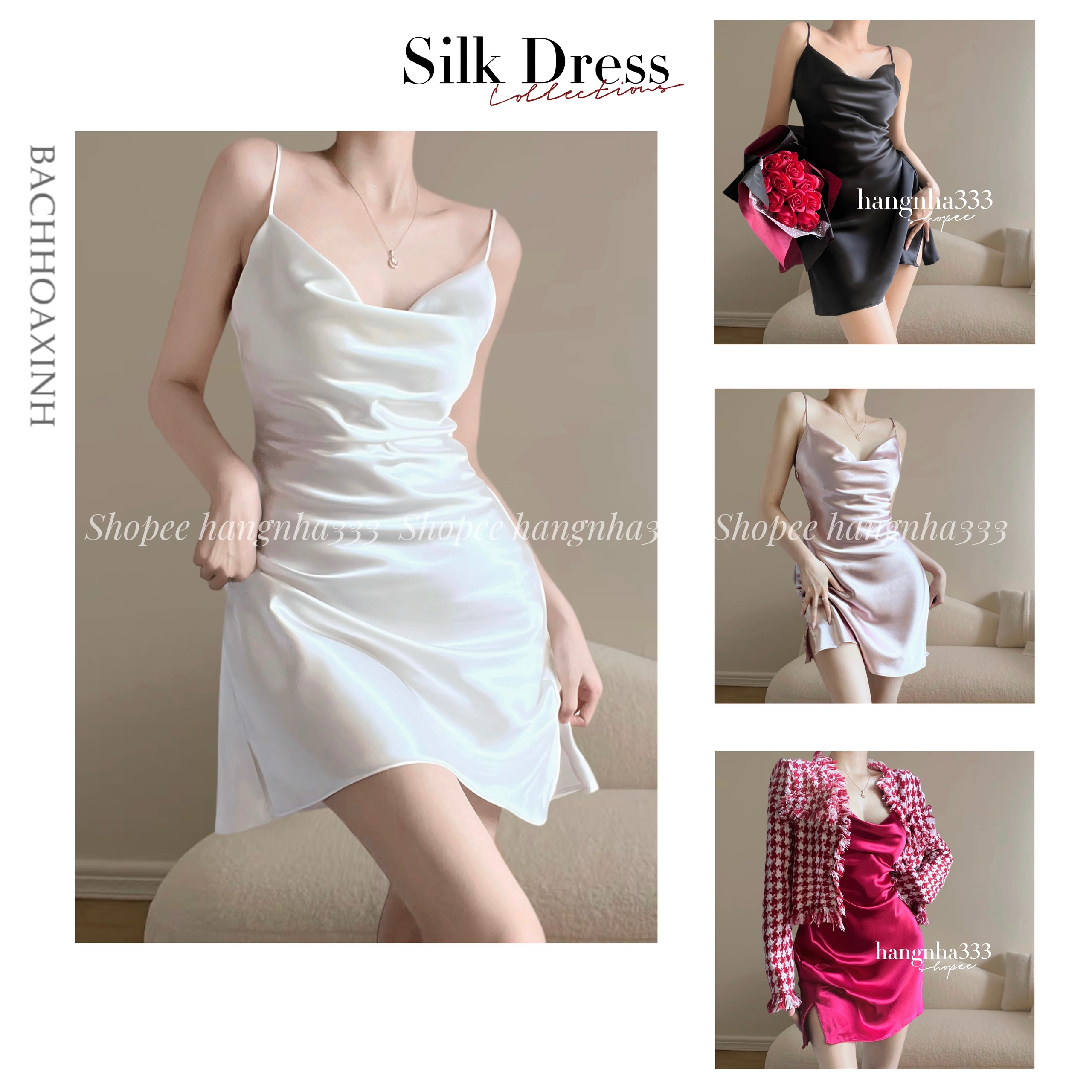 Nấm Nấm Shop  Váy lụa dài Form 2 dây nhún nhẹ kèm tag  Facebook