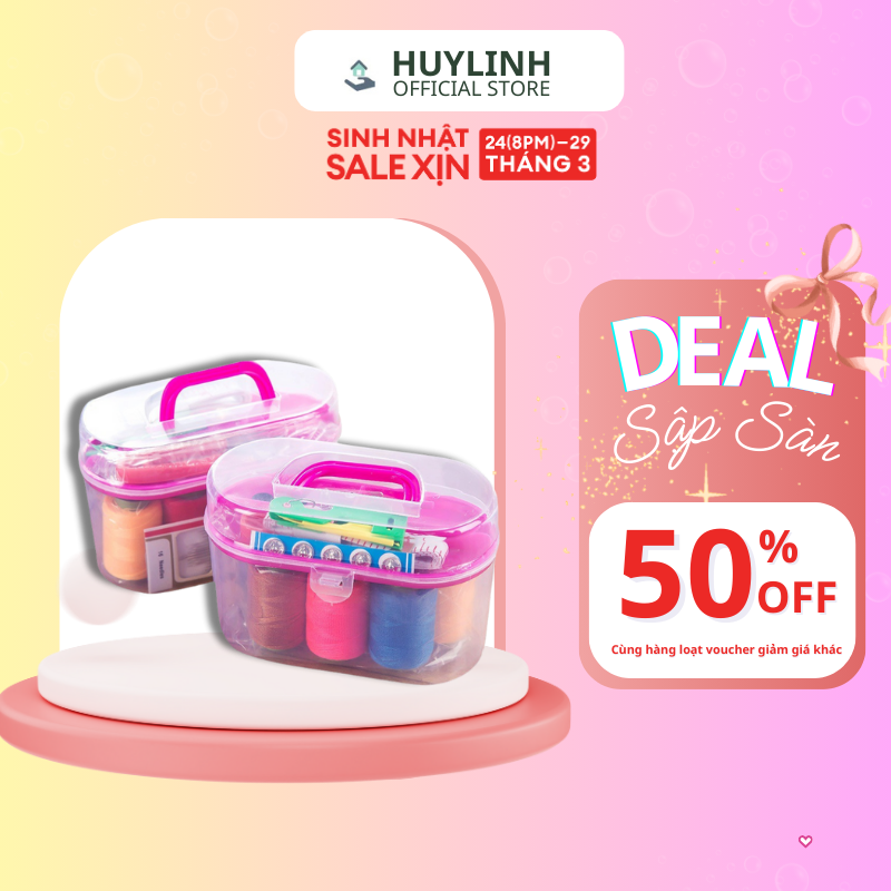 Bộ kim chỉ khâu vá 45, 36 món đa năng, đồ dùng gia đình, phụ kiện may vá, dụng cụ tiện ích, Huy Linh