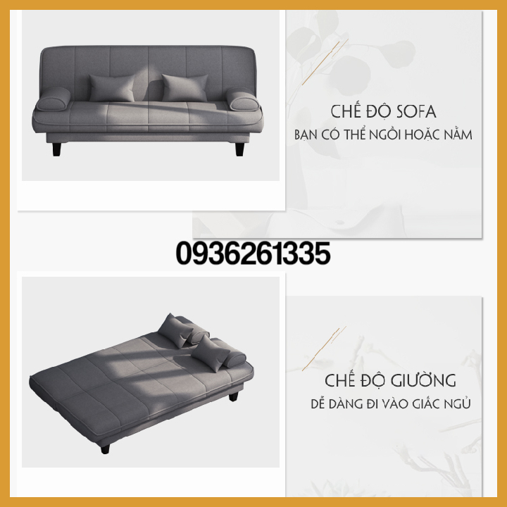 Ghế Sofa Thông Minh 2 Trong 1 Chuyển Hóa Thành Giường Đơn Giản, Giường Sofa Phòng Khách Thư Giãn Hiện Đại Sang Trọng , Tiết Kiệm Không Gian Sống Cho Gia Đình Bạn, Kich Thước 1m75x1m