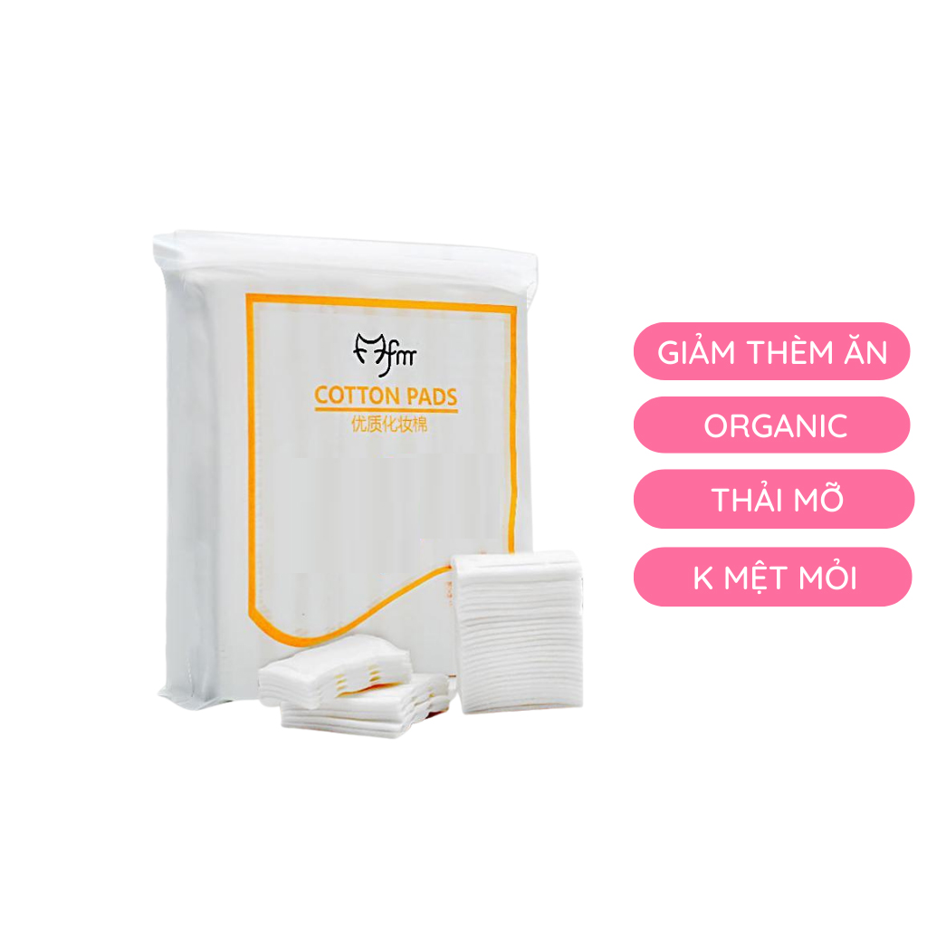 Ông Tẩy Trang 3 Lớp Cotton Pads - BÔNG TẨY TRANG 222 MIẾNG 100% Cotton Siêu Mềm Mịn