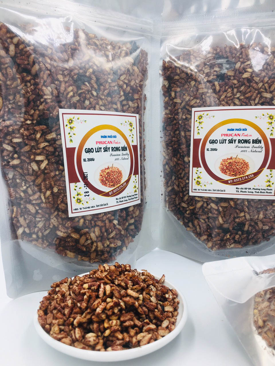 Gạo lứt sấy rong biển siêu giòn cho người ăn kiêng 250Gr