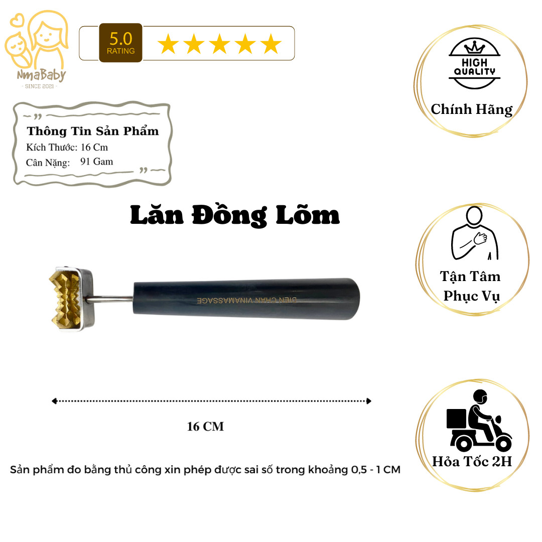 Dụng cụ diện chẩn - lăn đồng lõm - hãng vinamassage