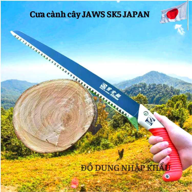 Cưa cành cây jaws japan cưa gỗ sk5 cao cấp bằng thép không gỉ- dài 350mm