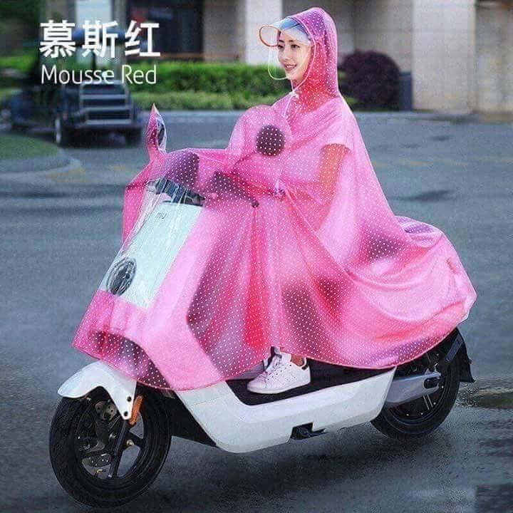 ÁO MƯA THỜI TRANG CHẤM BI ĐƠN 1 ĐẦU, ĐÔI 2 ĐẦU CHO NAM VÀ NỮ, AO MUA THOI TRANG CHAM BI DON 1 DAU, DOI 2 DAU CHO NAM VA NU