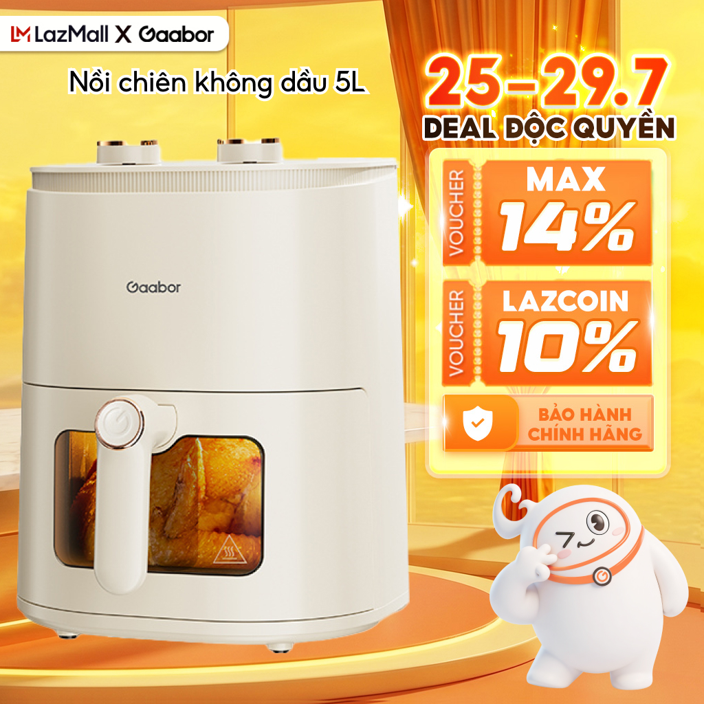 Nồi chiên không dầu 5 lít Gaabor AF-45M01A - Bảo hành 12 tháng 1 đổi 1