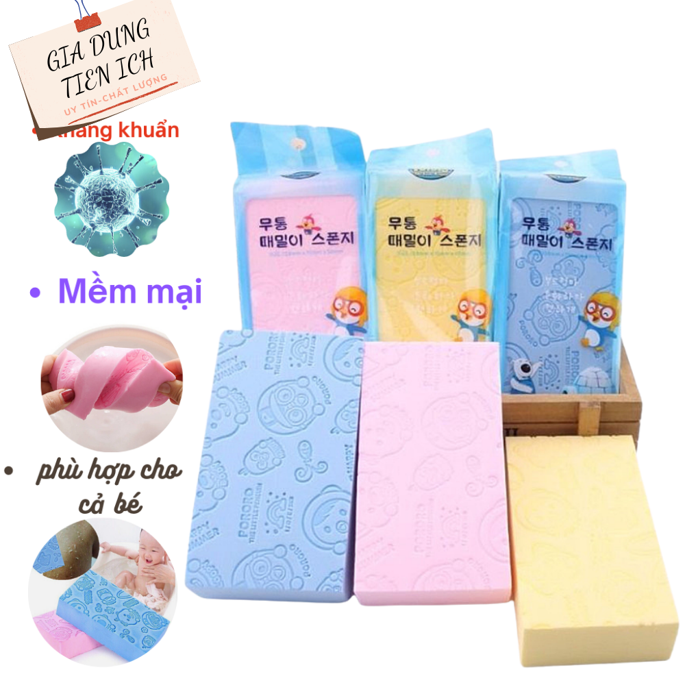 Bông tắm kì ghét siêu sạch, an toàn kháng khuẩn, mềm mại, phù hợp cho cả Người Lớn và Bé