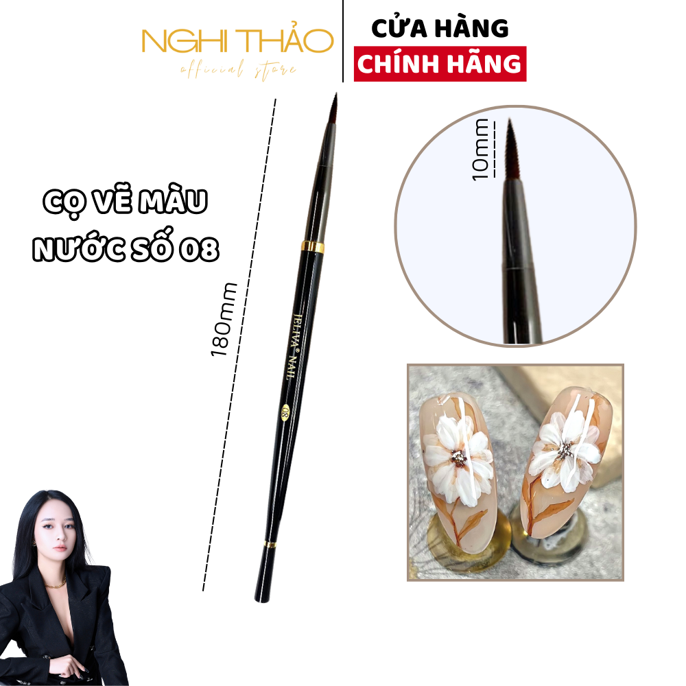 Cọ vẽ màu nước nail Jeliva Nghi Thảo số 08