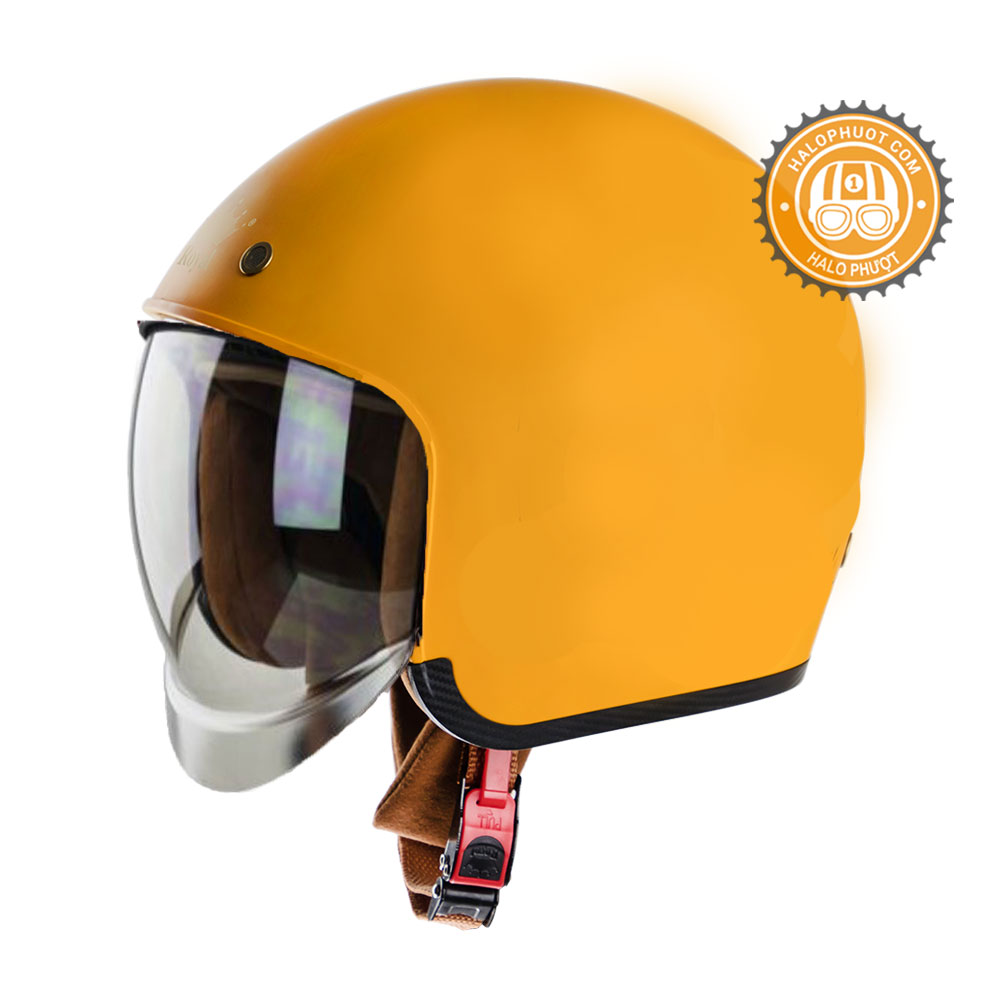 Nón bảo hiểm 3/4 kính âm Royal M139 Vàng Cam Nhám (tặng balo rút)