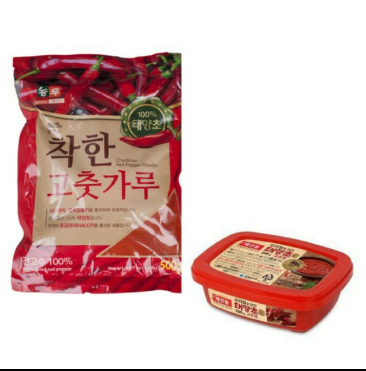 COMBO ỚT BỘT 500GR + 1 HỘP TƯƠNG GOCHUJANG HÀN QUỐC 200GR_Monhi_Food