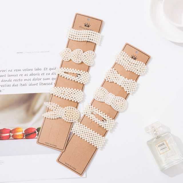 Set 5 cái kẹp tóc mái 5 mẫu siêu sang chảnh