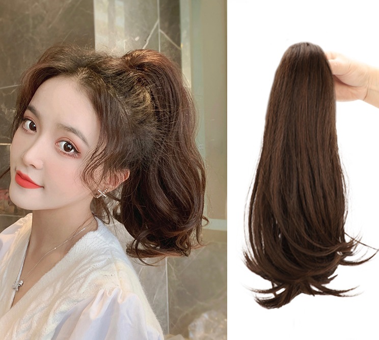 Ngoạm cụp đuôi lơi 35cm NG35 💖FREESHIP💖 tóc giả ngoạm cụp lơi, ngoạm tóc giả đuôi lơi