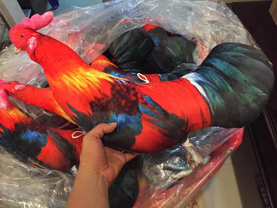 [HCM]Gà giả bằng vải có dây cột dùng để tập luyện