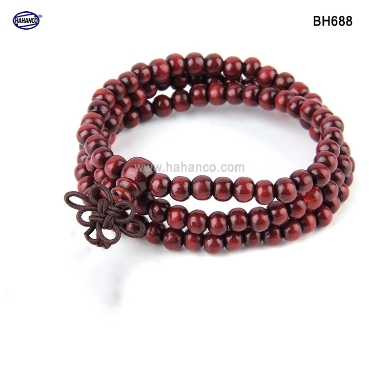 Chuỗi vòng tay /Cổ hạt gỗ trắc rất đẹp đủ Size - thiết kế giản dị tinh tế - HAHANCO (BH688)