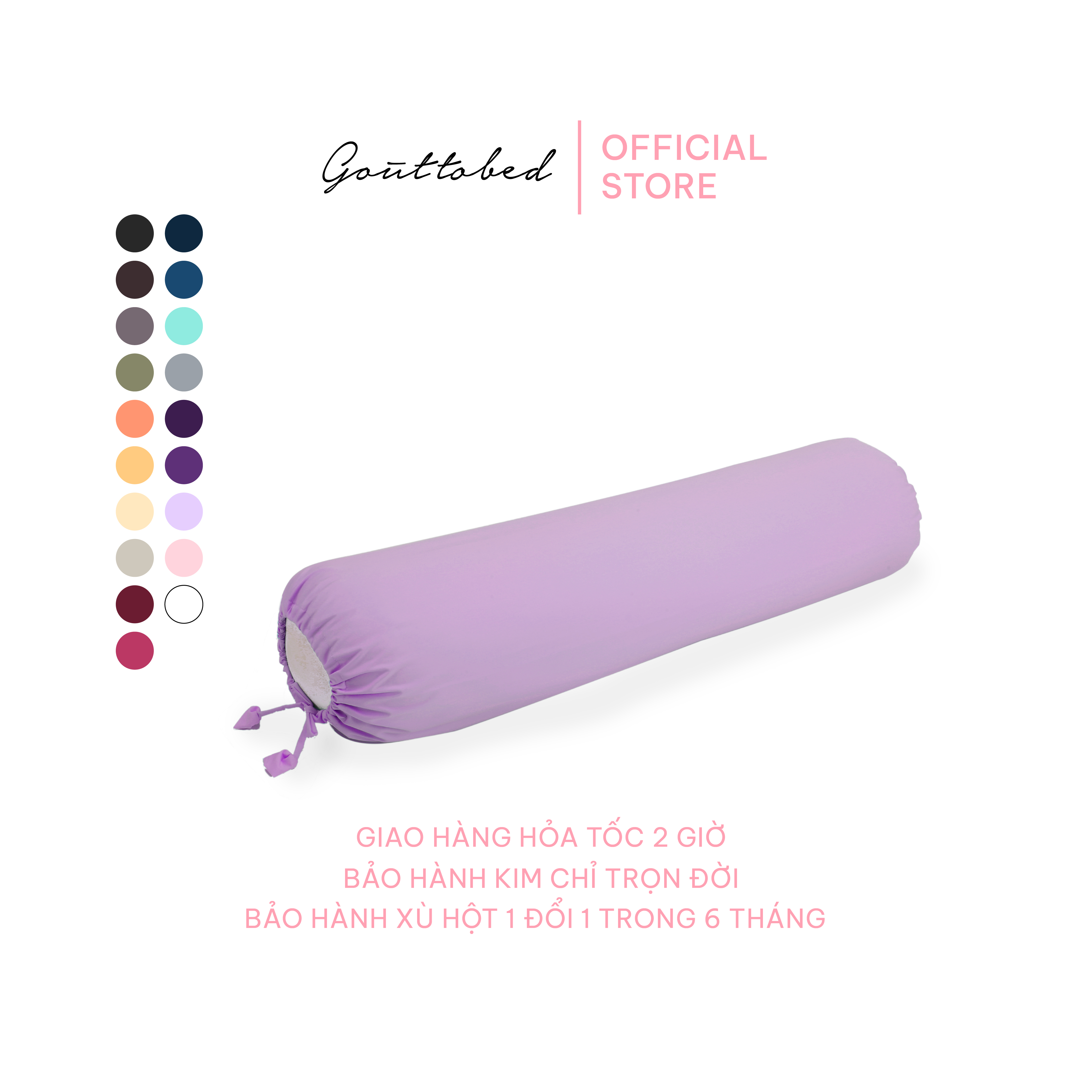 Vỏ gối ôm Gouttobed vải Premium Cotton