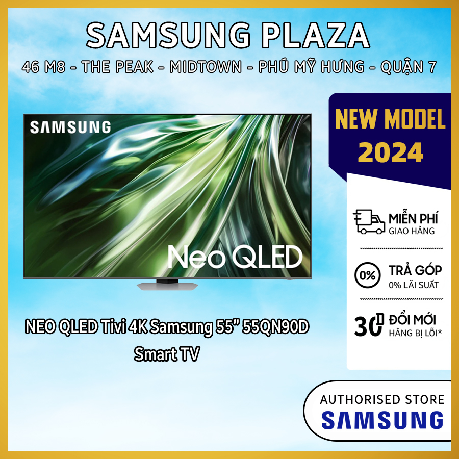 [NEW MODEL 2024] NEO QLED Tivi 4K Samsung 55 Inch 55QN90D Smart TV