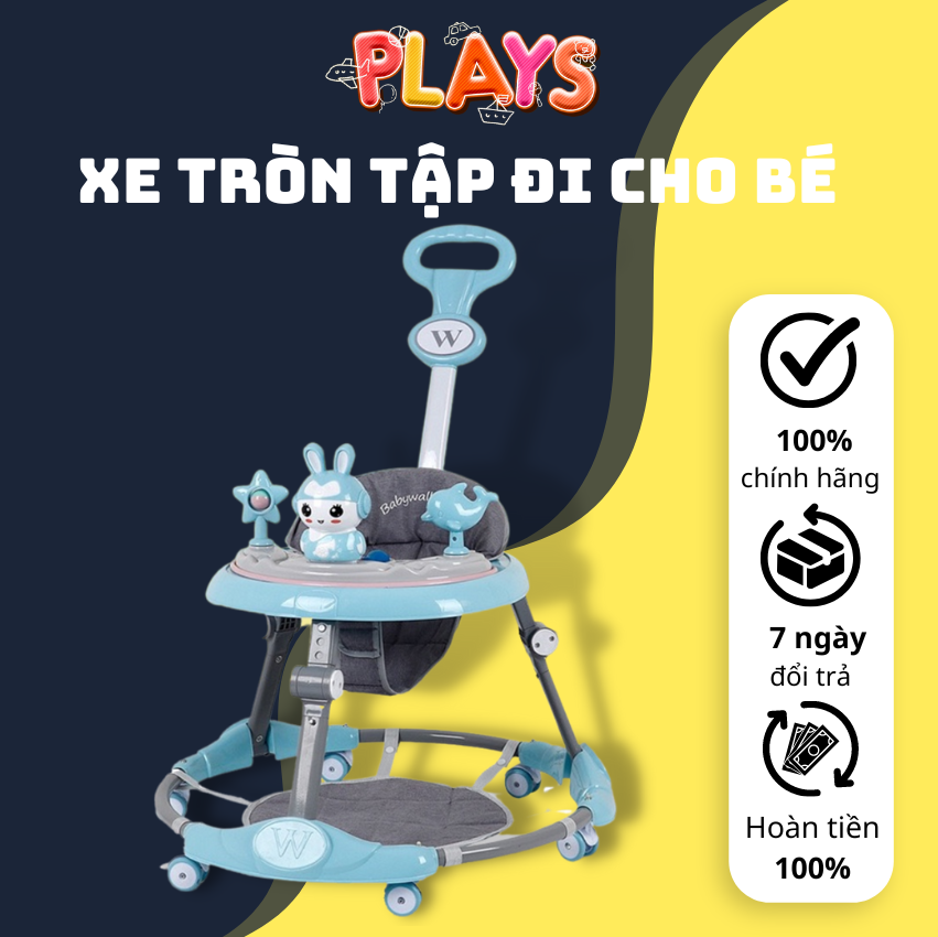 Xe tròn tập đi homecare cho bé siêu xinh, xe tròn cho bé, xe tròn tập đi, xe tập đi cho bé có bàn ăn dặm, xe tròn tập đi hình con vật phát nhạc có tay đẩy cho bé