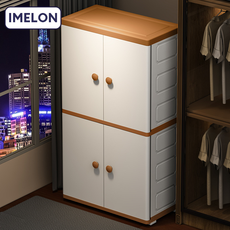 IMELON quả tặng miễn phí TOÀN CỬA HÀNG Tủ lưu trữ cửa đôi , tủ quần áo gia đình dày lên tủ lưu trữ nhiều lớp đơn giản, hộp nhựa lưu trữ lớn tủ đựng đồ đa năng tủ đựng đồ đa năng
