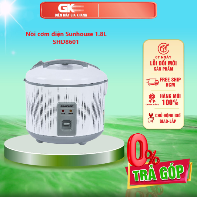 Nồi cơm điện sunhouse 1.8l shd8601 - giao toàn quốc - freeship hcm