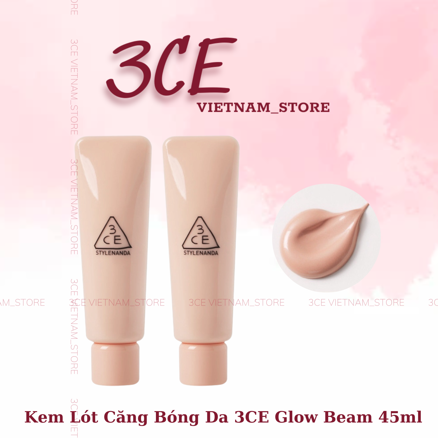Kem lót tạo hiệu ứng căng bóng 3ce glow beam 45ml