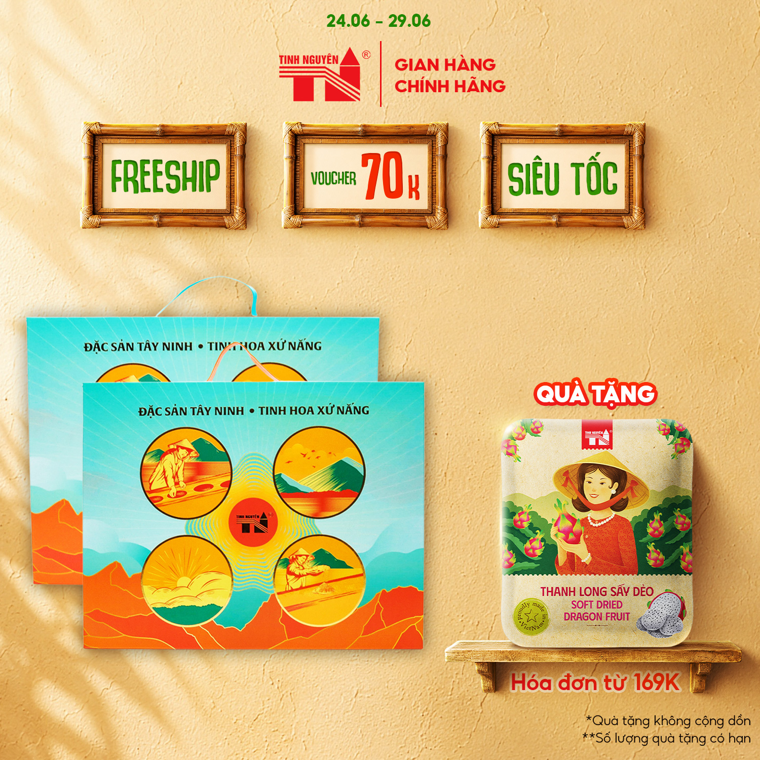 Hộp Quà Bừng Sắc Đặc Sản Tây Ninh Tinh Nguyên