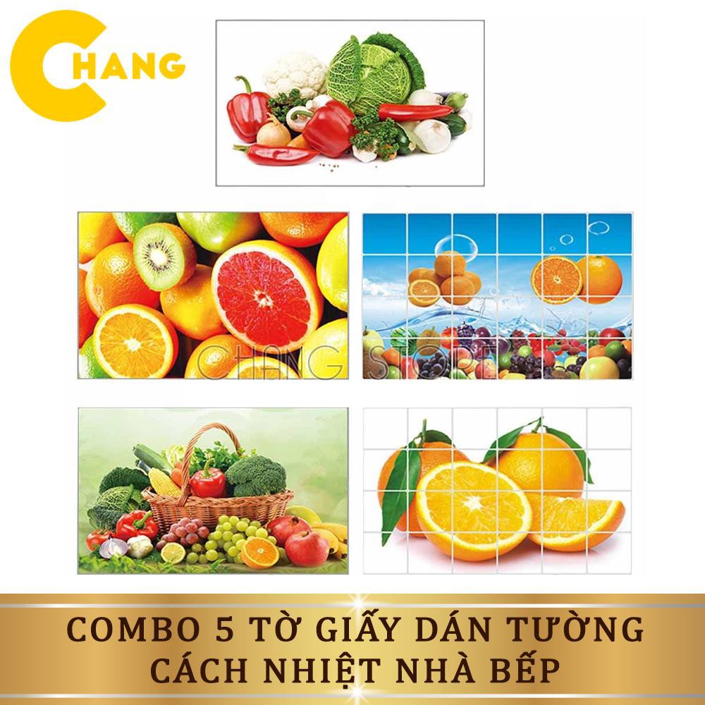 Combo 5 giấy dán tường cách nhiệt, chống dầu mỡ cho nhà bếp