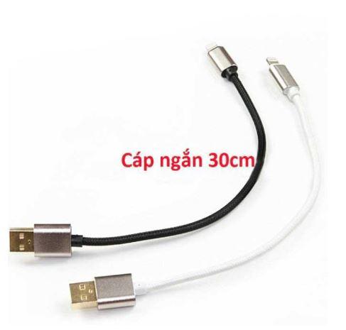 [HCM]Cáp sạc dây DÙ NGẮN 30cm JH cổng Lightning iPhone