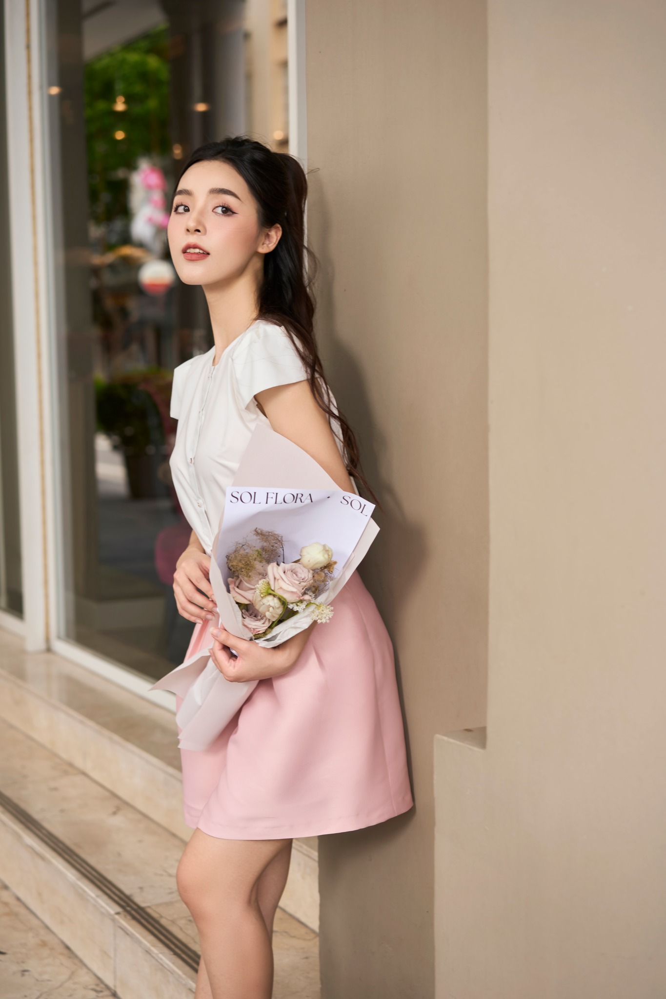 Áo sơ mi tay hến Sonor Top trắng