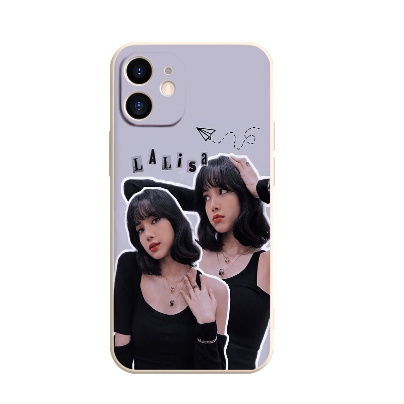 Ốp lưng Mềm viền vuông LISA BLACKPINK idol Kpop cho iPhone 14 13 12 11 Pro Max SE 2020 X XR XS 8 7 ip 6S 6 Plus e1291