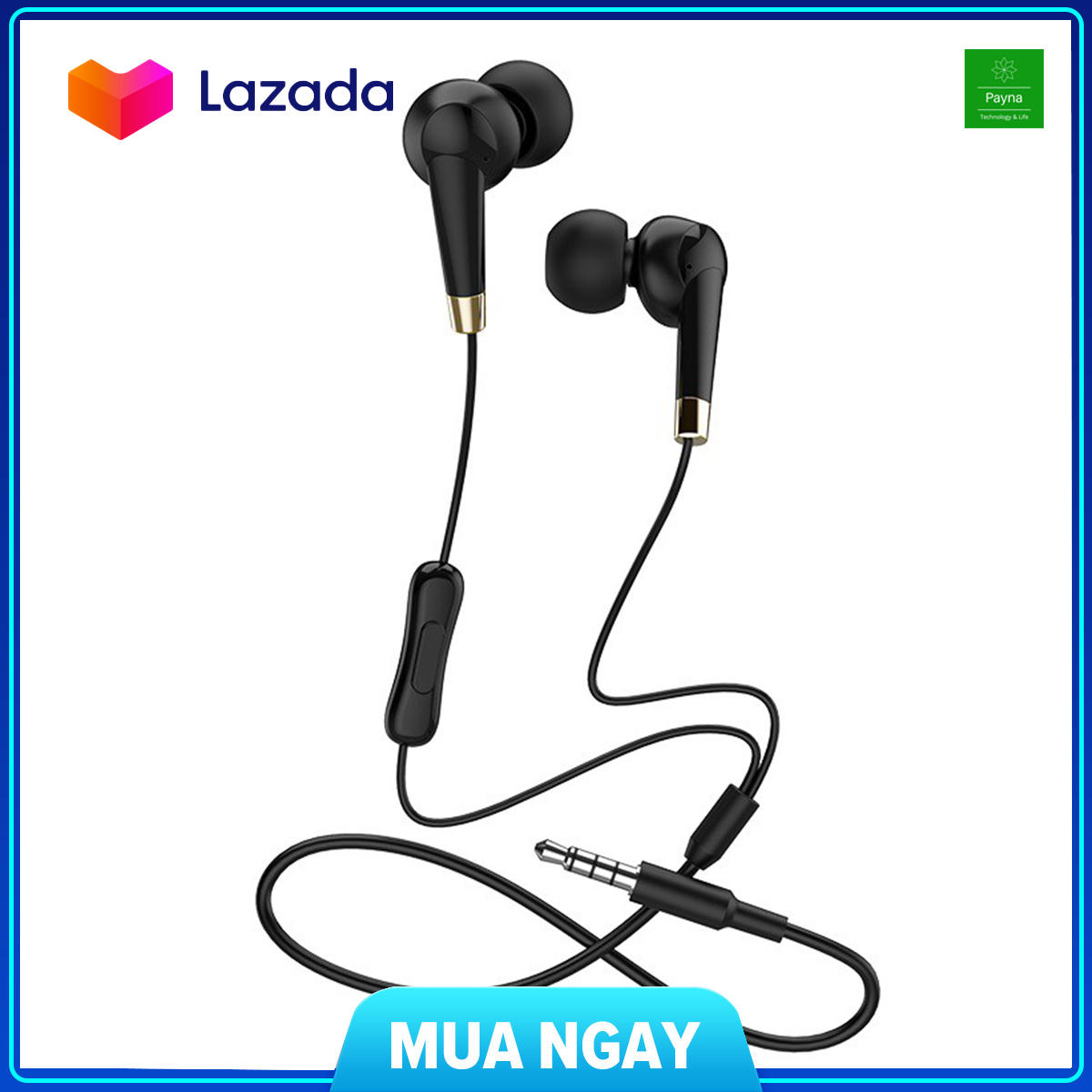 Tai nghe nhét tai hoco. m58 jack 3.5mm dài 1.2m bằng tpe đàn hồi cao cấp - đổi trả trong vòng 7 ngày