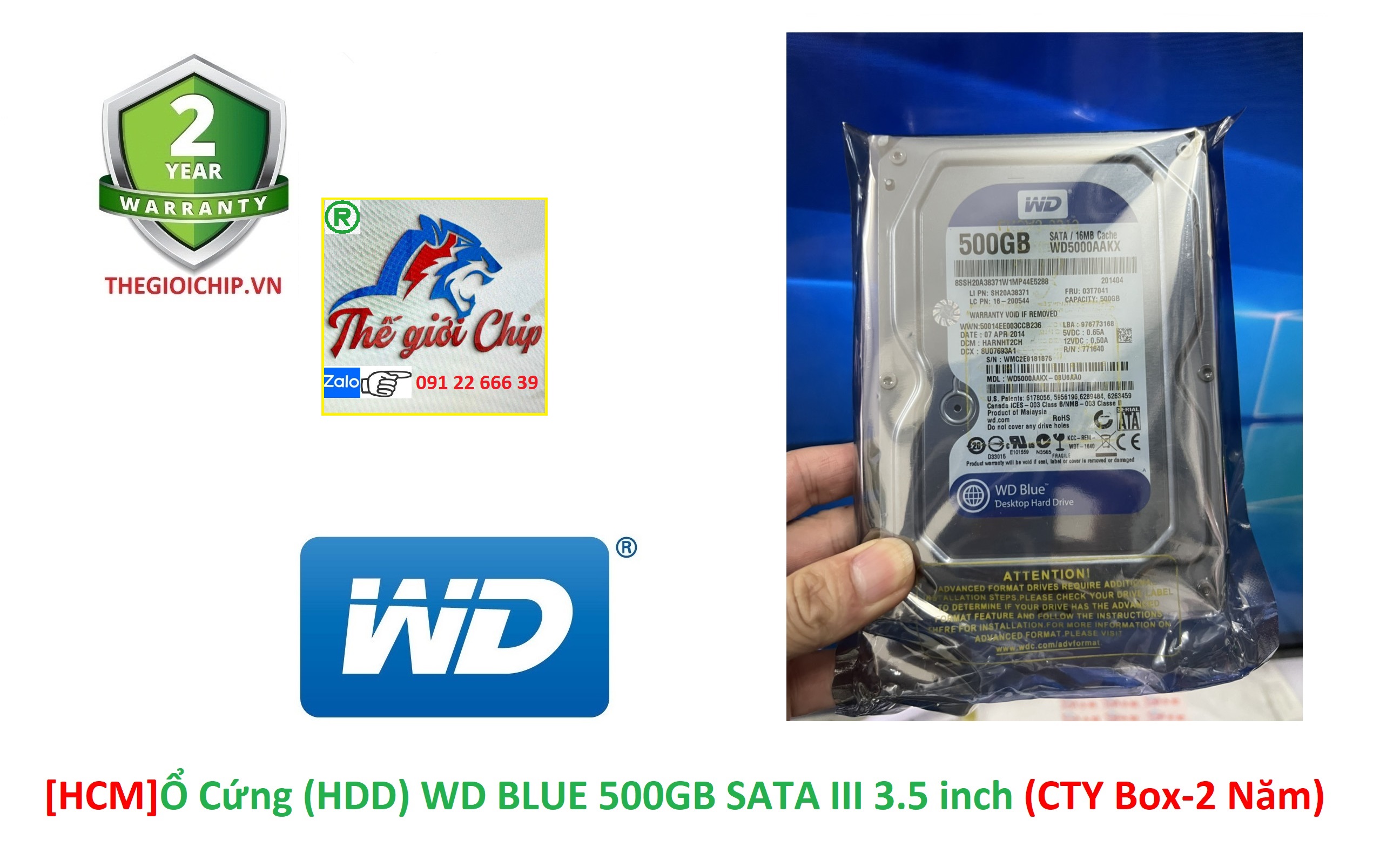 Ổ cứng wd blue 500gb sata iii 3.5 inch