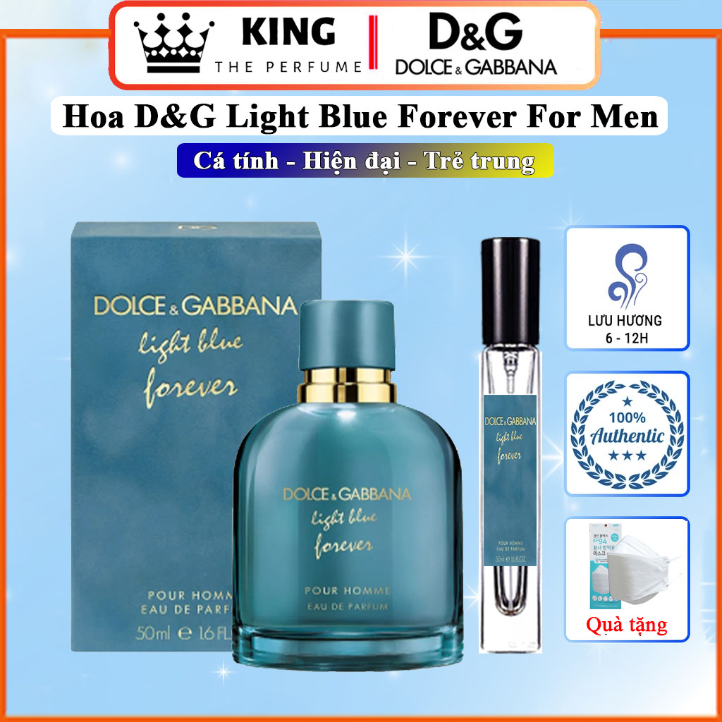 Nước Hoa Nam DG Light Blue Forever Pour Homme - Phong cách Nam tính, Quyến rũ, Thanh mát, Hương thơm tươi mát Chiết 5-10-20ml