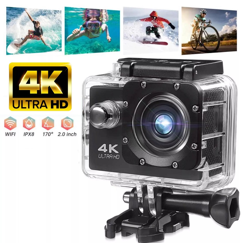 Camera Thể Thao & Hành Động, Camera Hành Trình 4K Wifi Eken, Điều Khiển Từ Xa 30M Có Wifi Cao Cấp Tiện Lợi Hình Ảnh Chân Thực Độ Nét Cao Chống Rung 100%,Chống Va Đập.Bh 1 Năm Bởi Lucky Store SG.