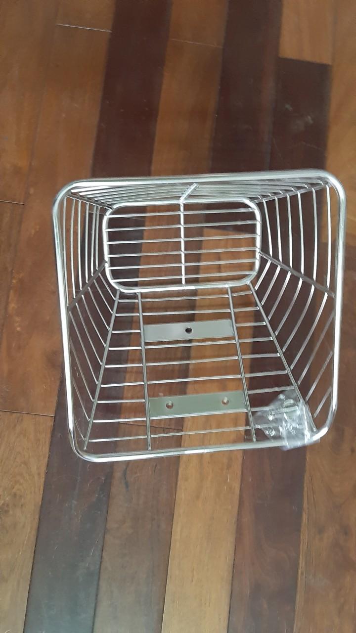 Rổ trước inox cho xe wawe loại 2 lỗ trên