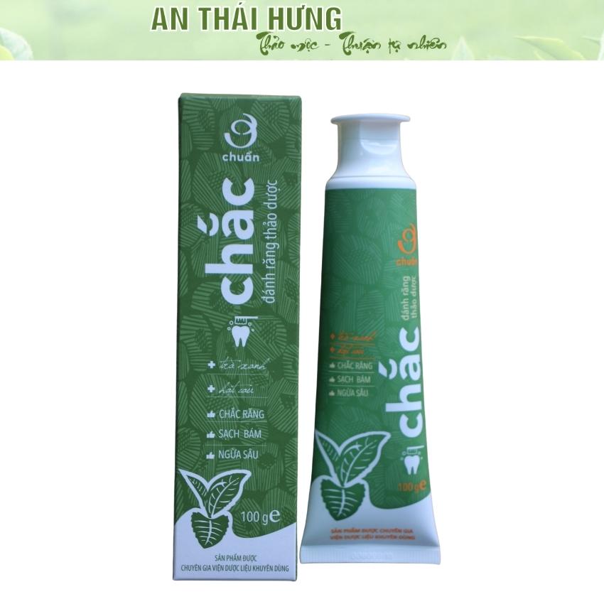 Kem Đánh Răng Thảo Dược CHẮC An Thái Hưng, Trắng Răng Sạch Miệng Hết Mảng Bám Ngừa Sâu Răng khử mùi hôi Tuýp 100gr
