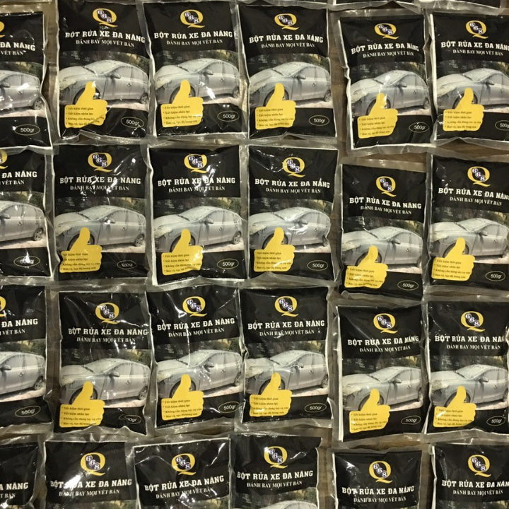 [1 bao 20 gói loại mạnh] Bột rửa xe không chạm Q668 tay vàng