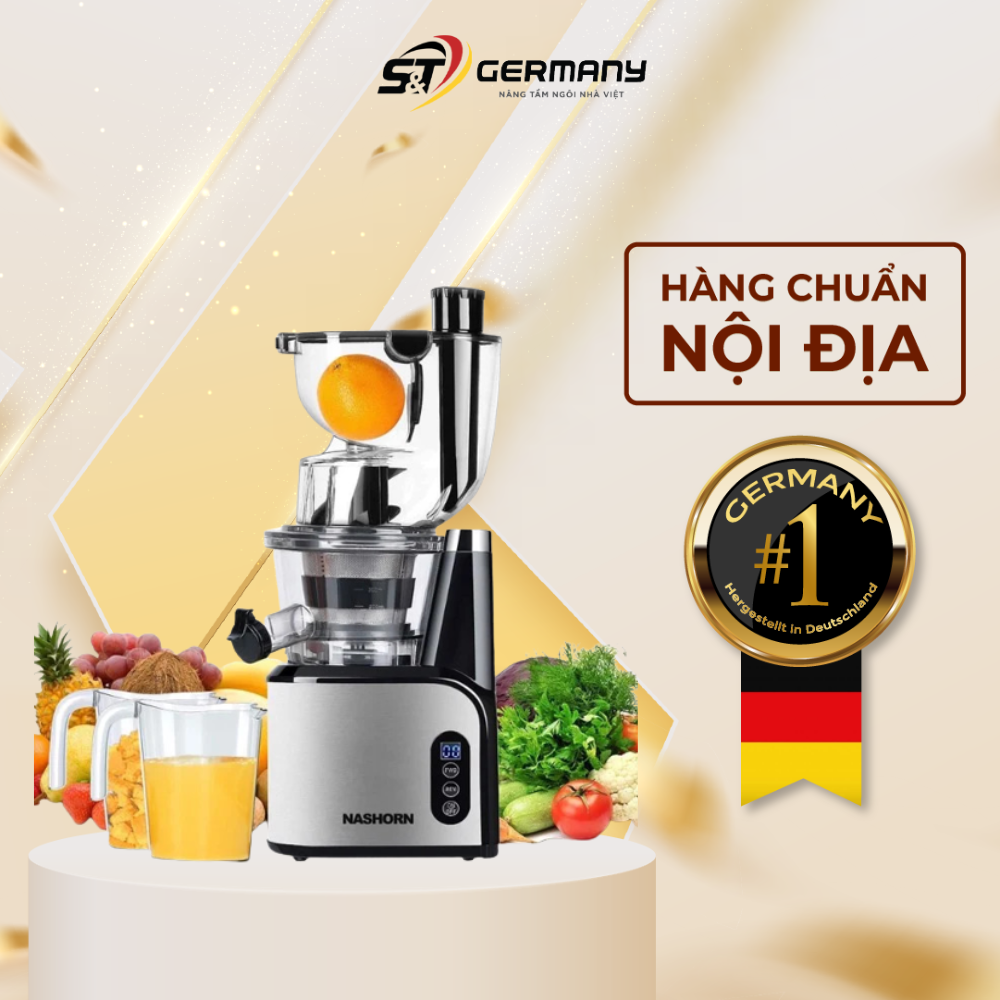 Máy Ép Chậm Nashorn SJ200 Nội Địa Đức Máy Ép Rau Củ Máy Ép Hoa Quả Siêu Nhanh GermanySnT 380046