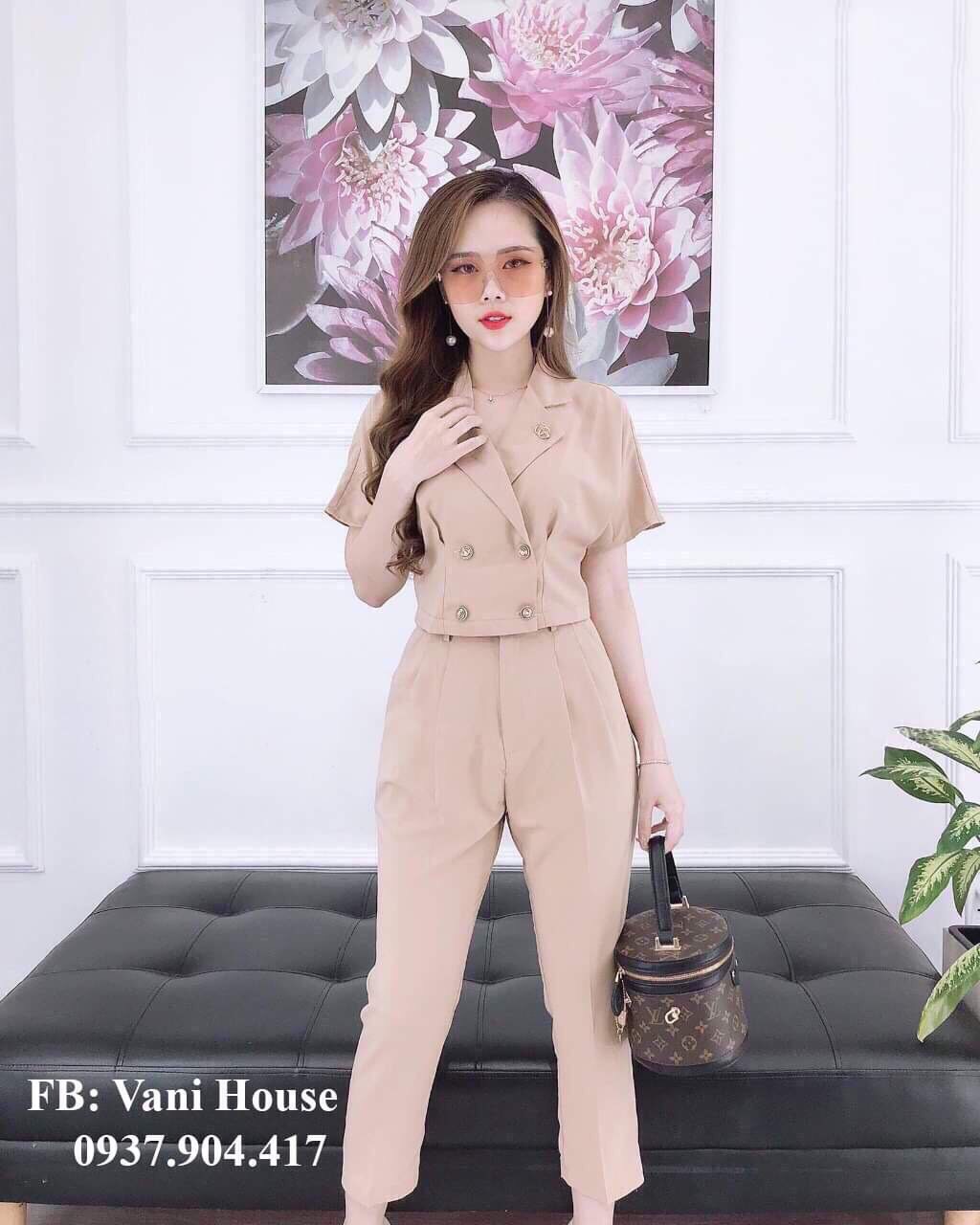 [HCM]Sét vest nữ quần dài +áo cổ vest