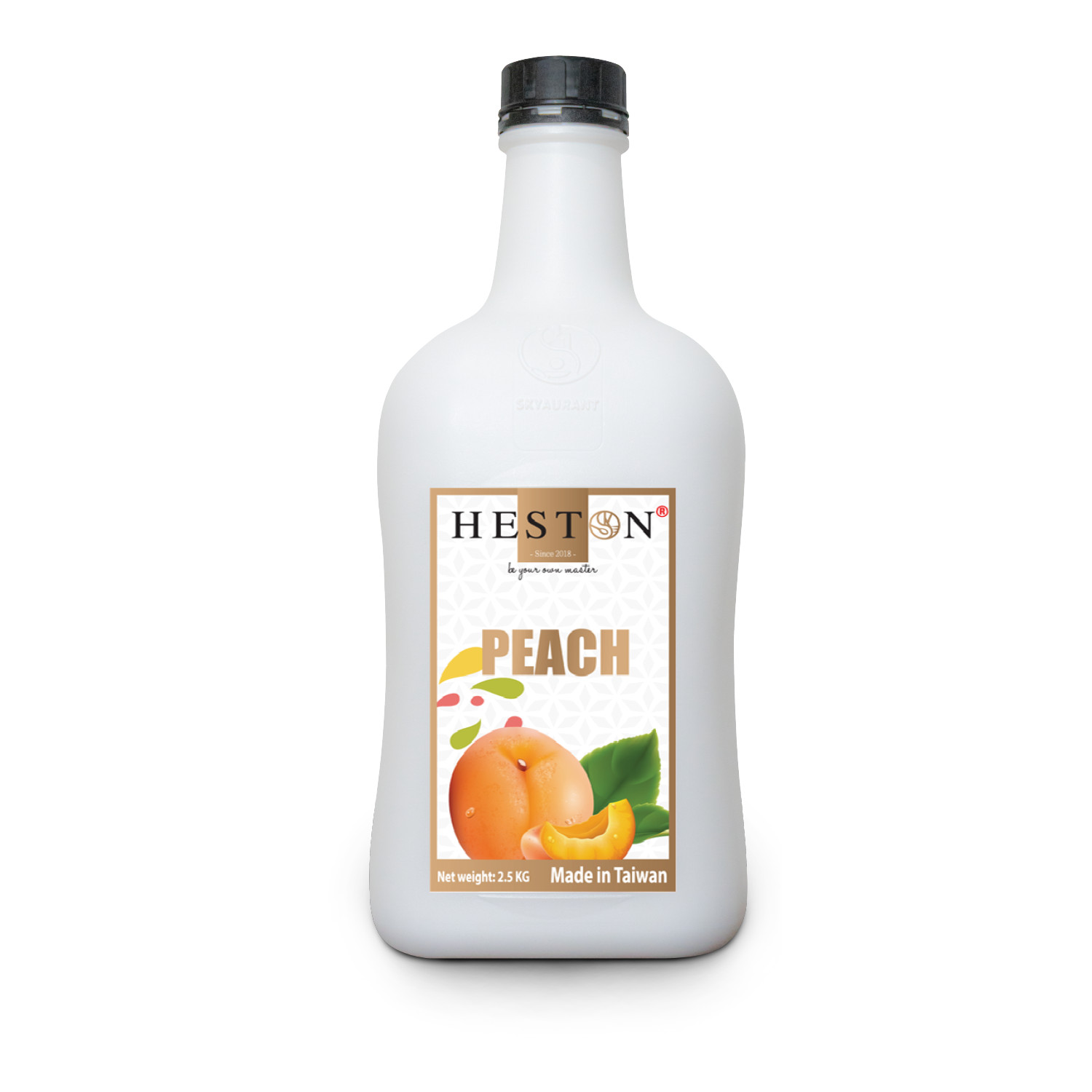 Syrup đào hiệu Heston Đài Loan mẫu mới chai 2500ml