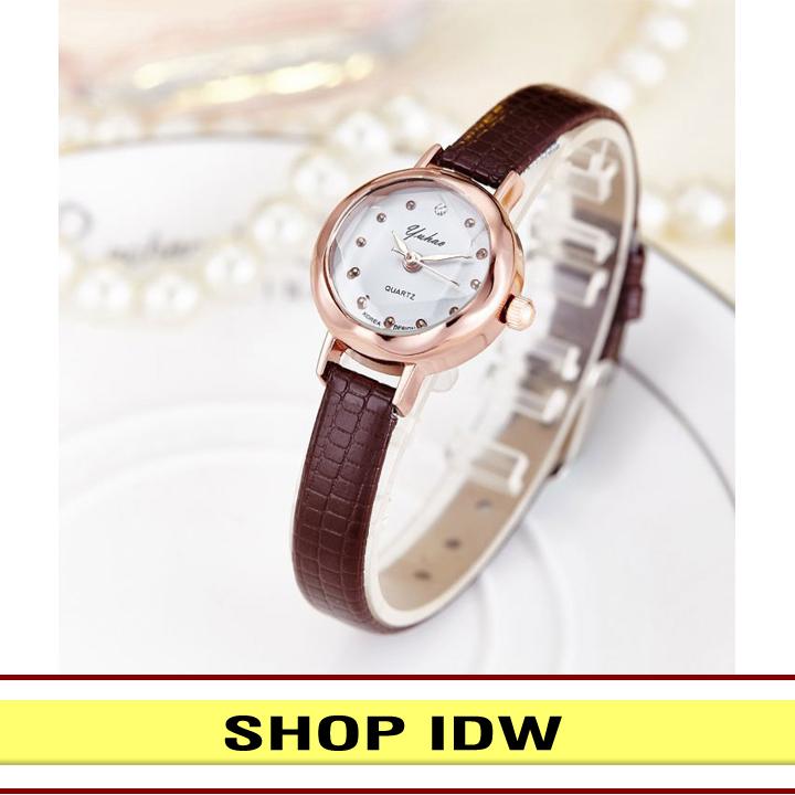 Đồng hồ nữ dây da thời trang yuhao idw 7101