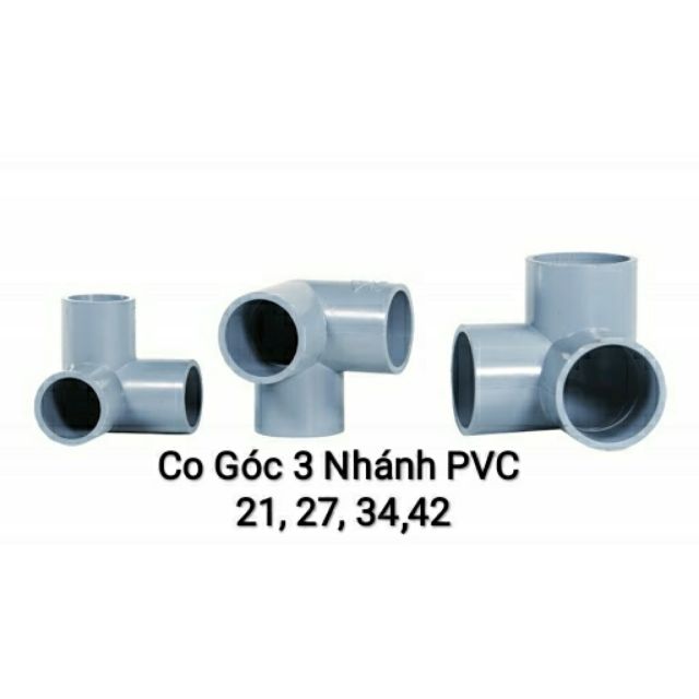 4 Cái co góc 3 hướng cút 3 nhánh tê ngã 3 nhựa pvc 21 27 34 42 mĩ, sản phẩm tốt, chất lượng cao, cam kết như hình, độ bền cao