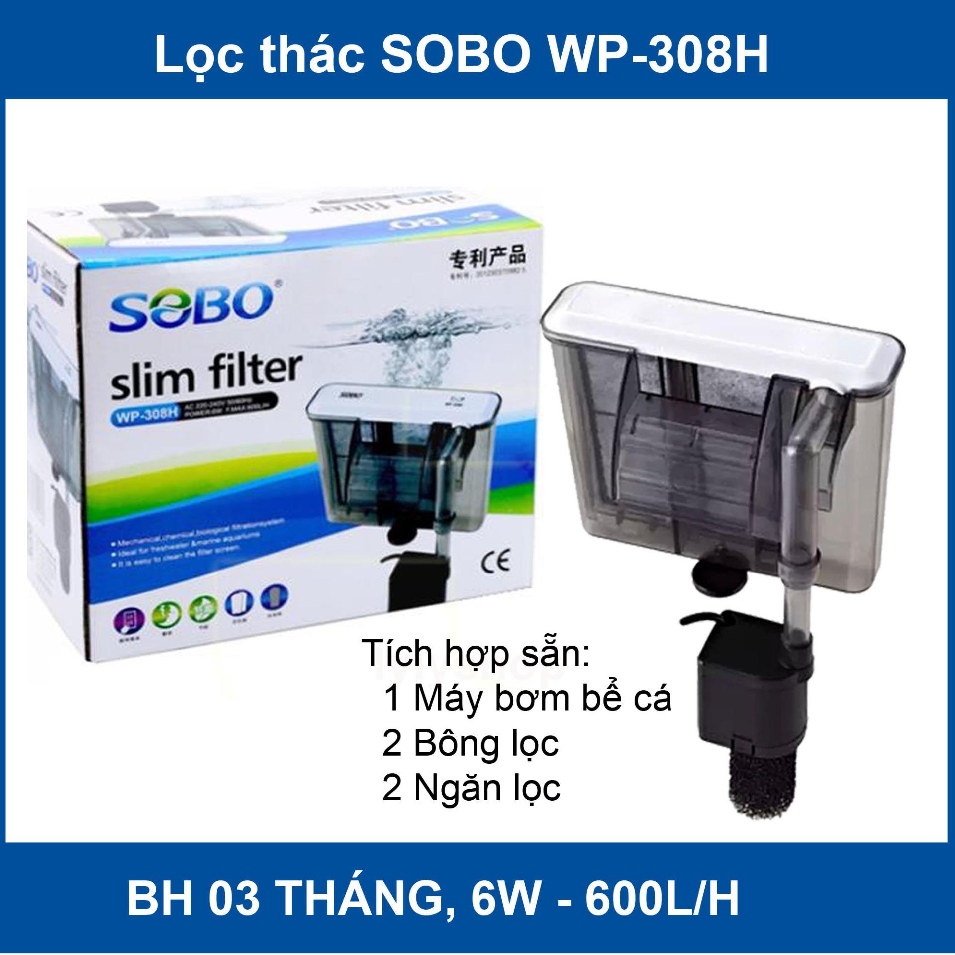 Máy Lọc Thác Nước Bể Cá SOBO WP-308H 6W , 600LH cao cấp, tiết kiệm điện- Bảo hành UY TÍN 1 đổi 1, Dễ dàng lắp đặt không cần gọi thợ. Bộ sản phẩm có sẵn đầy đủ, mua về dùng ngay