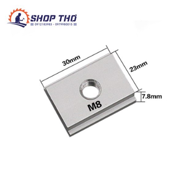 Miếng nhôm trượt ray wnew , dùng chế cữ trượt bàn phay bàn cưa, bàn cơ khí